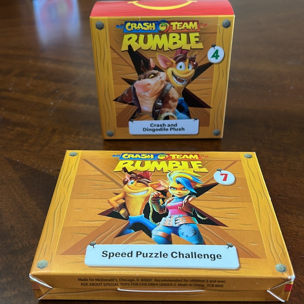 CRASH TEAM RUMBLE McDonalds Happy Meal - Set of 2 Toys